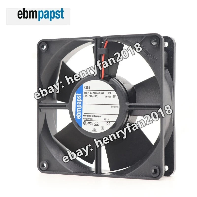 Ebmpapst 4374 Axial Fan DC 24V 5.7W 238mA 120*120*32MM 2wire Cabinet Cooling Fan