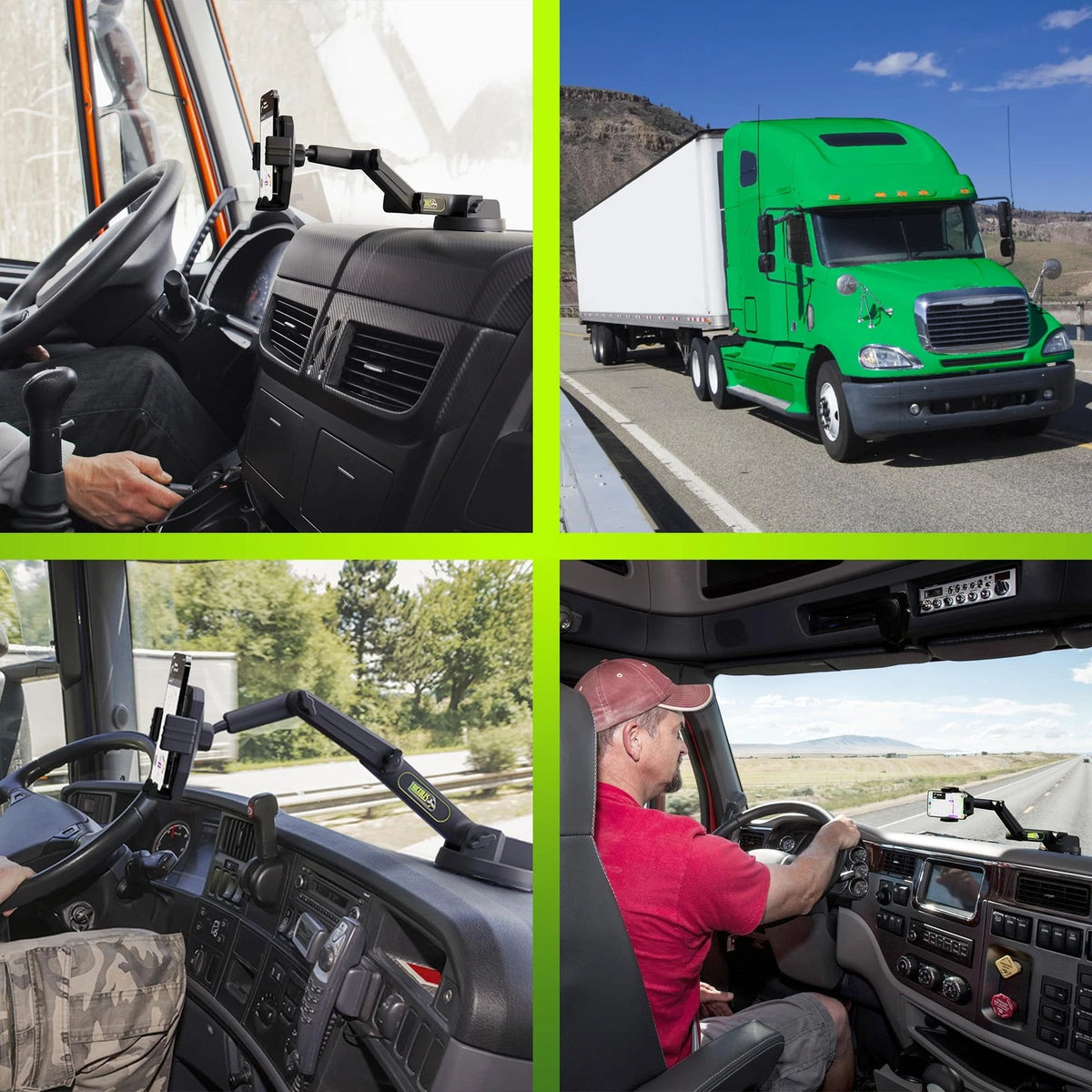 Cell Phone Mount for Truck Holder Drivers - Large, Black