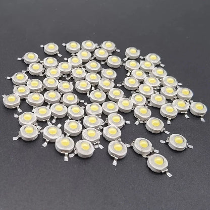50Pcs 180 Degree 1W High Power LED SMD Different Colors Chip Lamp Beads COB