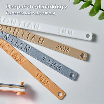 TEMONTIAN Polymer Clay Depth Guide Set, 4-Pair 13 Thickness 1-7.5Mm