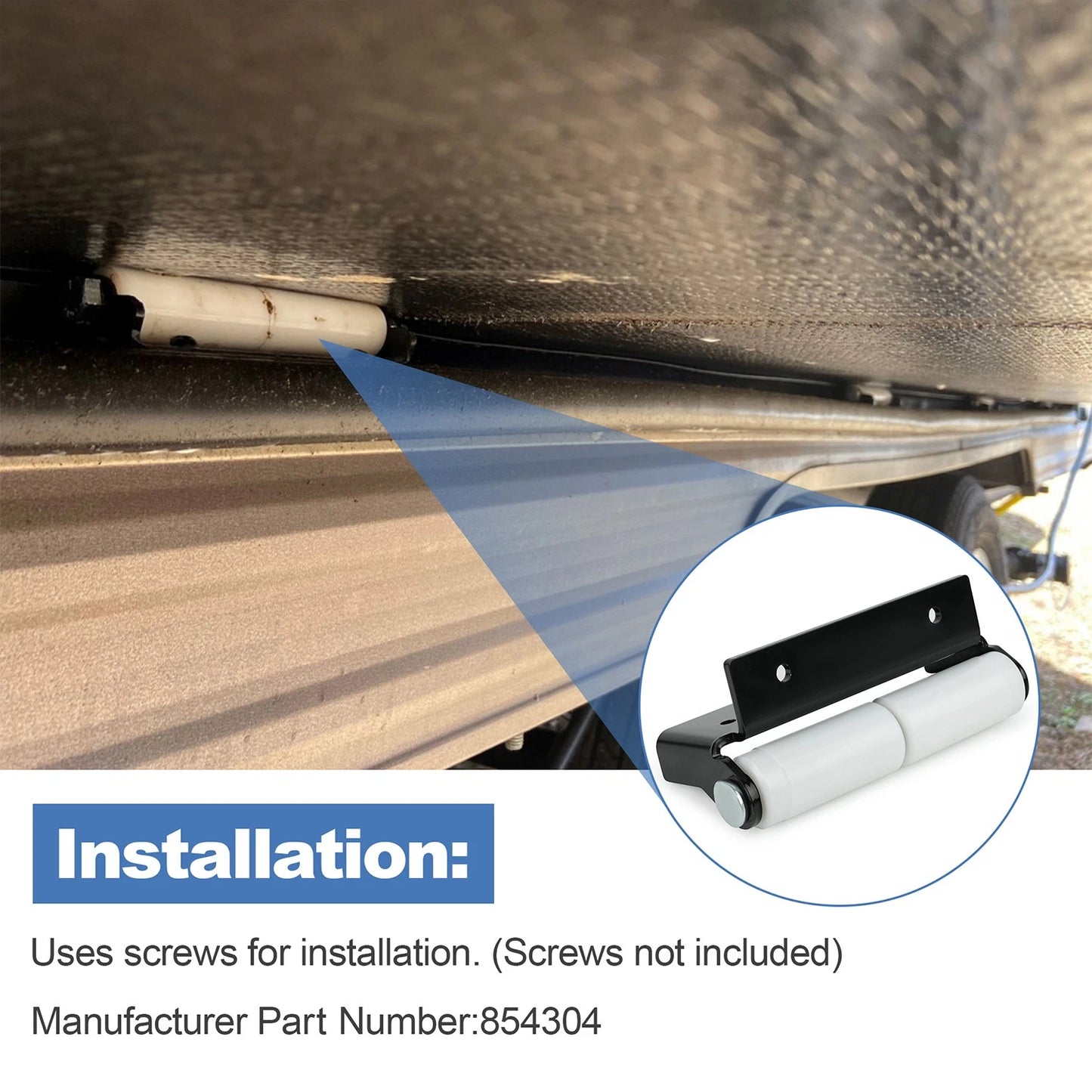 For RV 1/2" Wear Bar Slide-Out Base Roller Assembly 854304