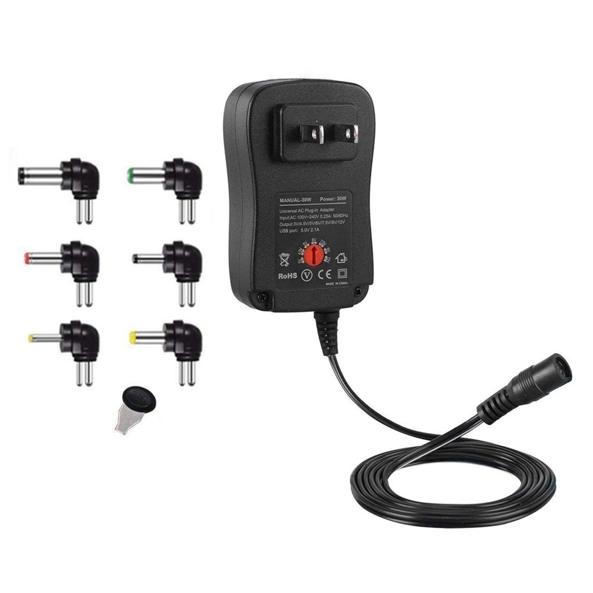 Universal AC/DC Adapter 3V-12V Adjustable for DIY Circuits Electronics Gizmos