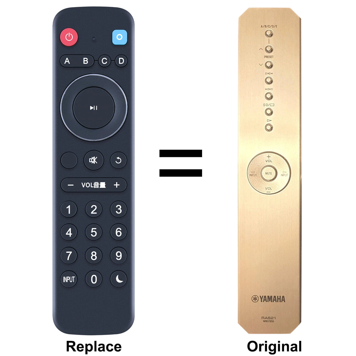 RAS21 WN37850 Replace Remote Control For Yamaha AS1000 AS2000 A-S1000 A-S2000