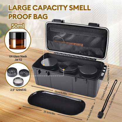 Anverion Smell Proof Bag, Odor & Odorless Grind Included, Black-02