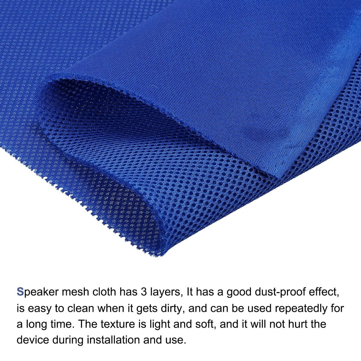 MECCANIXITY Speaker Grill Cloth 20 x 63 Inch Stereo Mesh Fabric Blue