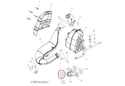 Fit Polaris 440 500 600 700 800 Exhaust Gasket Seal Donut 1996-2016 3610046