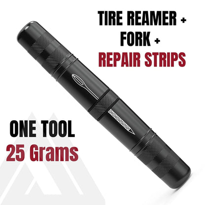 KOM Cycling Tubeless Tire Repair Kit for Bikes – 8 Colors! One Size, Black