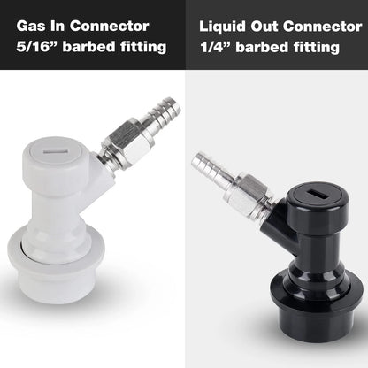 Ball Lock Keg Disconnect Quick 2 pairs of ball lock keg fittings, Red