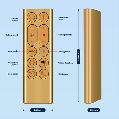 Remote Control For Dyson HP06 HP05 HP04 Pure Hot+Cool Air Purifier with Battery
