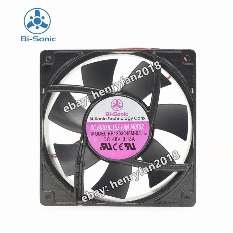 Bi-sonic BP1203848M-03 Axial Fan DC 48V 0.18A 120*120*38MM 2-wire Cooling Fan
