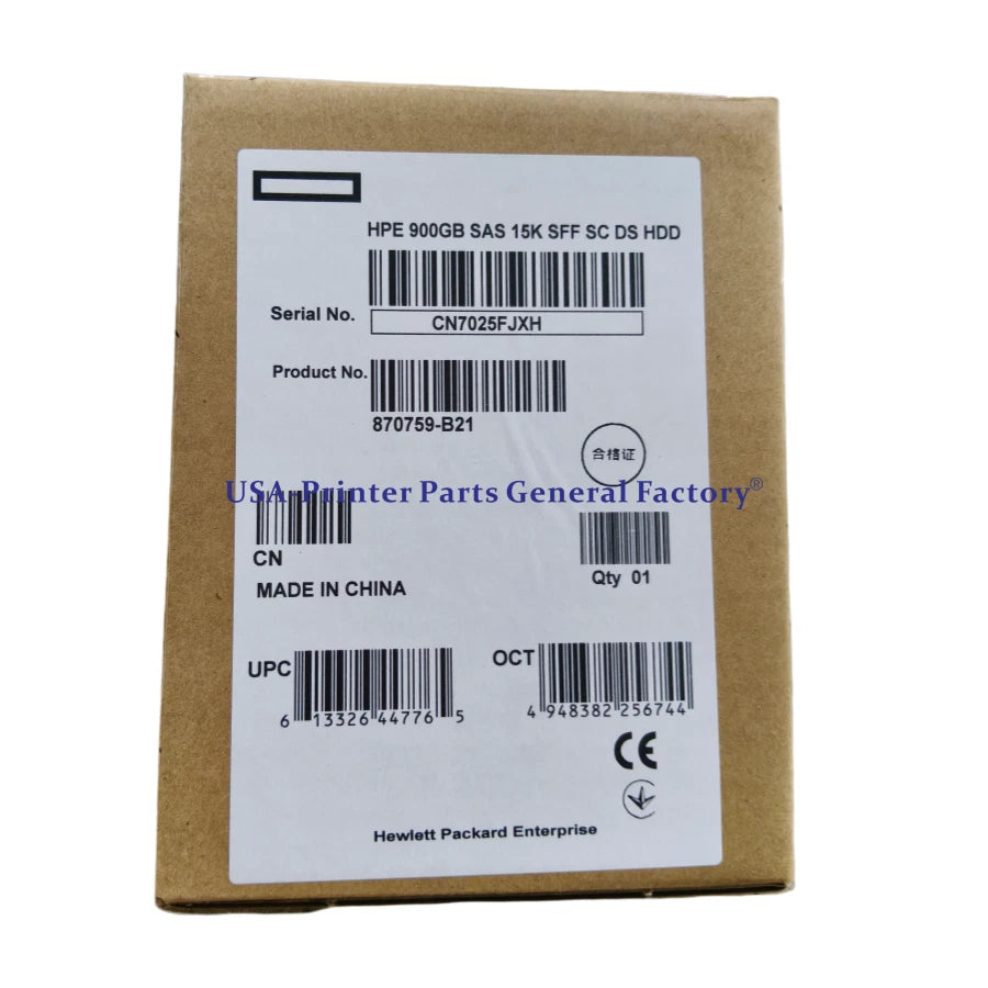 870759-B21 870795-001 Fits For HP Internal 900GB SAS 12G 15K SFF Hard Drive