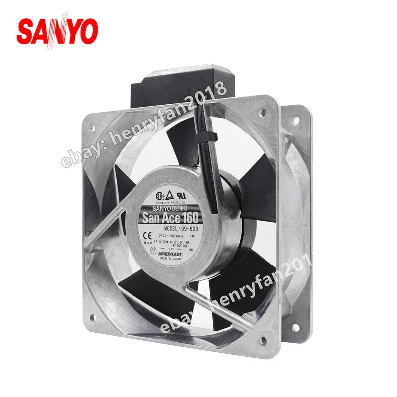 SANYO Denki 109-603 SanAce Axial Fan 230V 0.21A 37.5W 160*160*51MM Cooling Fan
