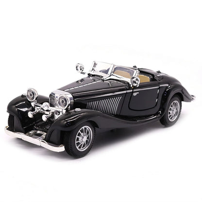 1:28 Scale Pullback Diecast Metal Antique Classic Length 6.5in/16.8cm, Black