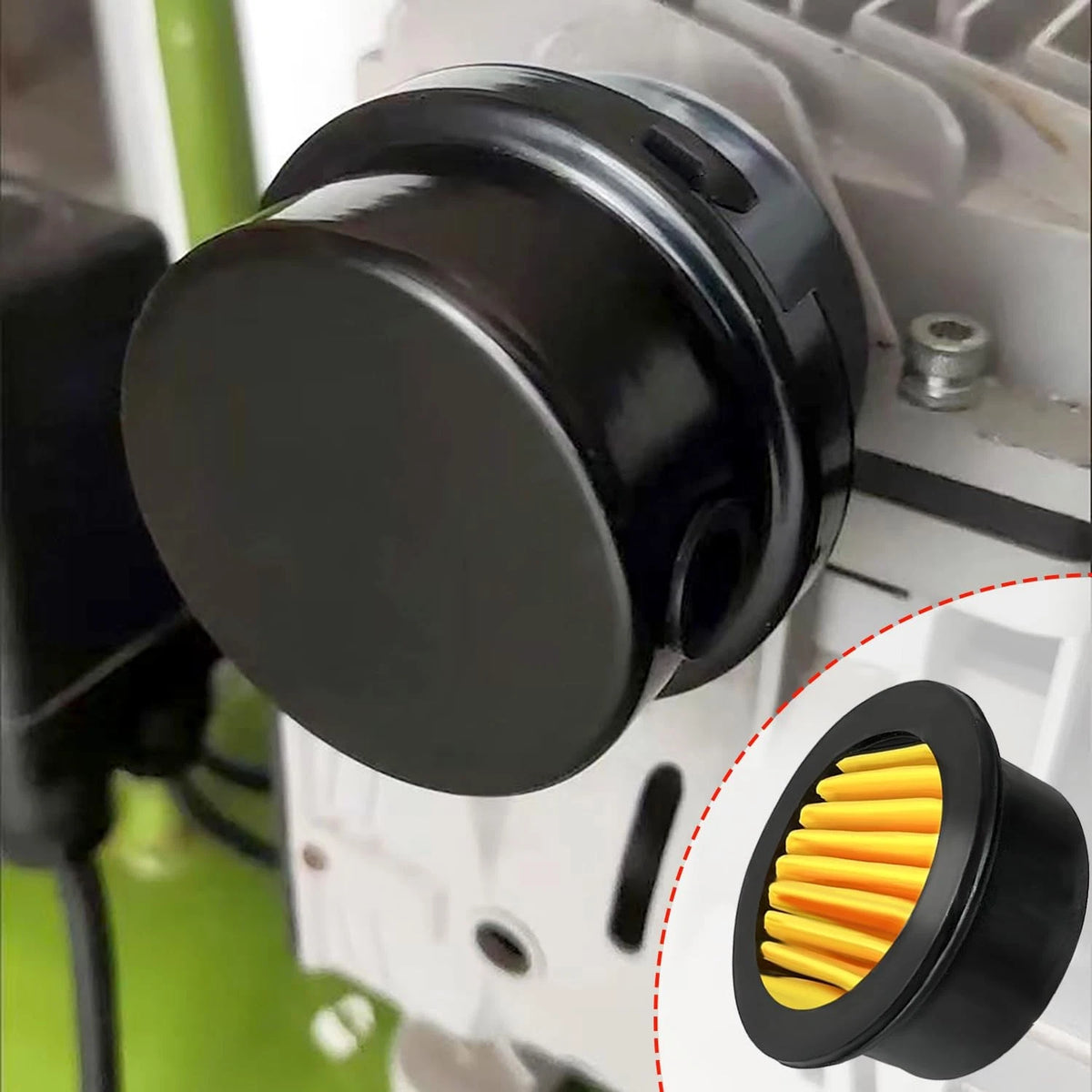 2 Pcs 1/2" Thread Air Compressor Silencer Filter, 20mm Metal Noise Muffler,...
