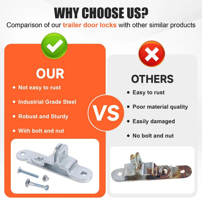GDW Cargo Trailer Door Latch Hasp Keeper for Ramp Padlock Race Bar Lock...