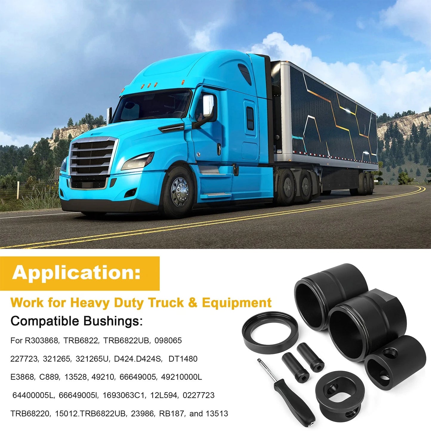 Leaf Spring Pin & Bushing Adapter Service Kit 15012 Adapter Tool Remove Bushing