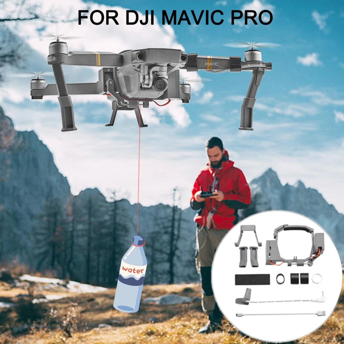 Air Thrower Delivery Dropping System Kits For DJI Mavic Pro RC Drone Accessories