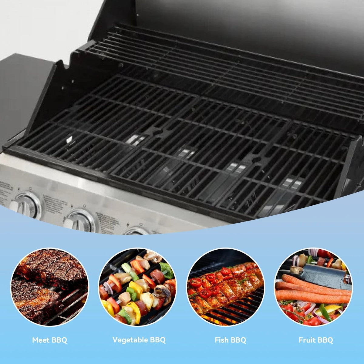 GR2215120-OG-00 Grill Replacement Parts for Outdoor Gourmet 4 Burner Silver