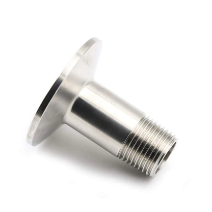 Beduan 1.5" Tri Clamp to 1/2" NPT Male Male, Stainless Steel