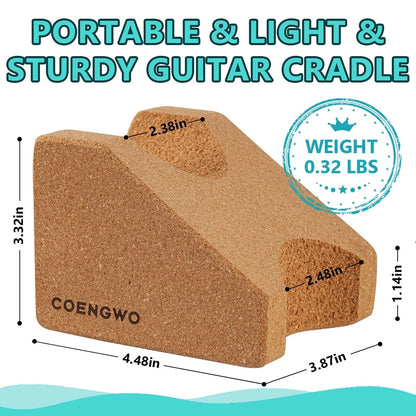 COENGWO Guitar Neck Rest, Cradle Support Pillow Standard, Cork