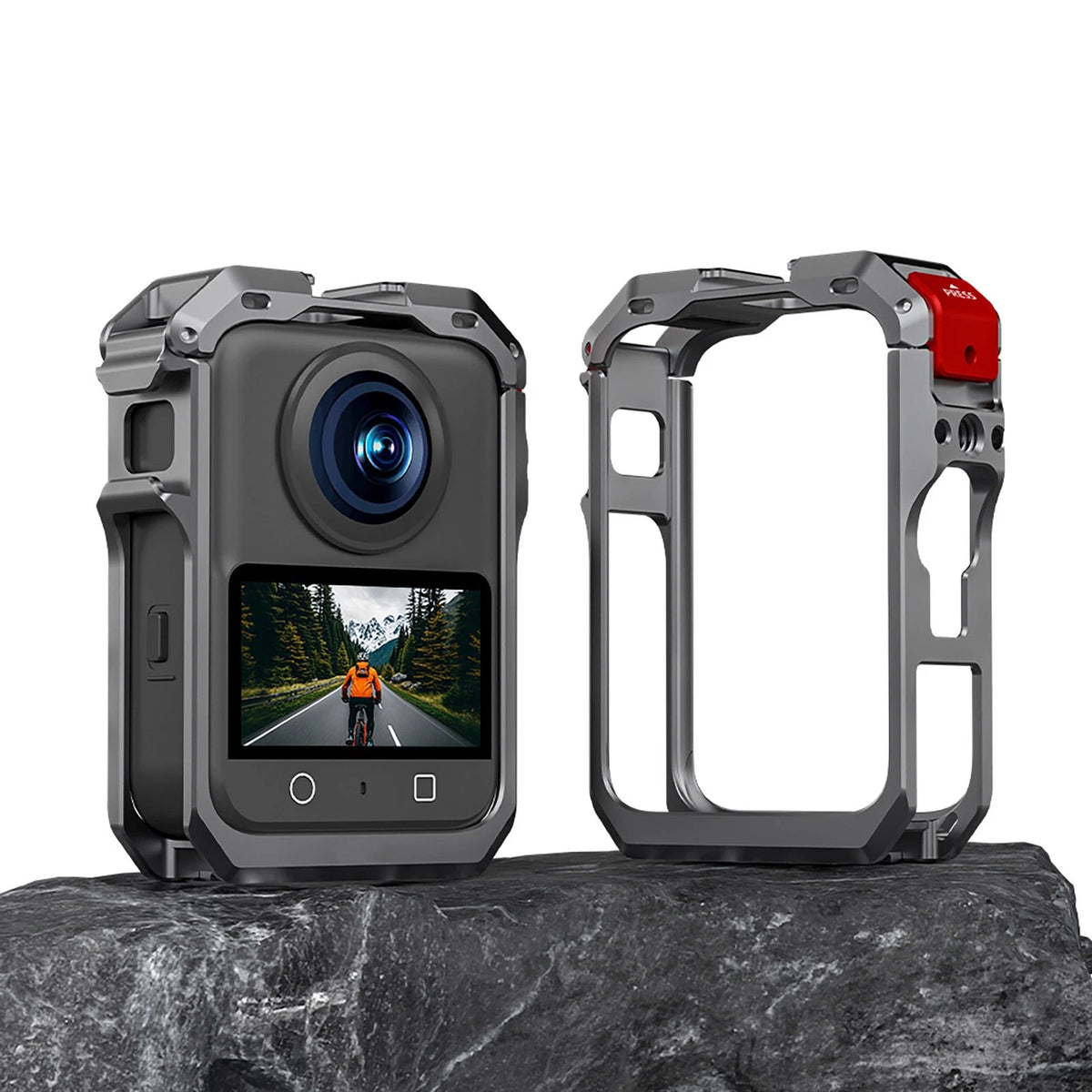 High Quality For DJI Osmo 360 Camera Metal Rabbit Cage Frame Case+Lens Cover