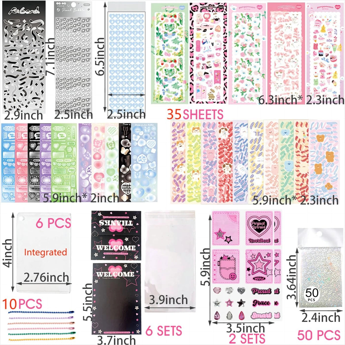 6 Kpop Photocard Holder Keychain 7.1 x 10.24 x 0.59 inches, Star Ii
