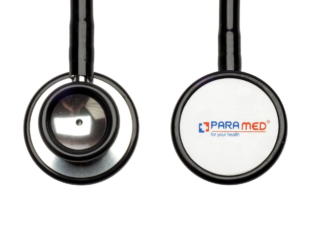 PARAMED Stethoscope - Classic Dual Head Cardiology for Medical, Black