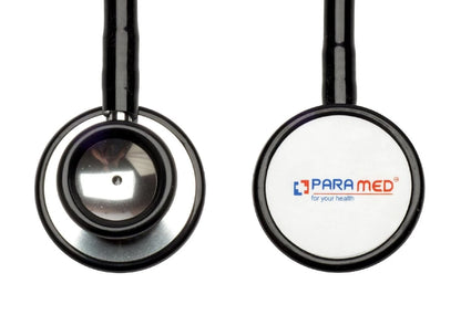 PARAMED Stethoscope - Classic Dual Head Cardiology for Medical, Black