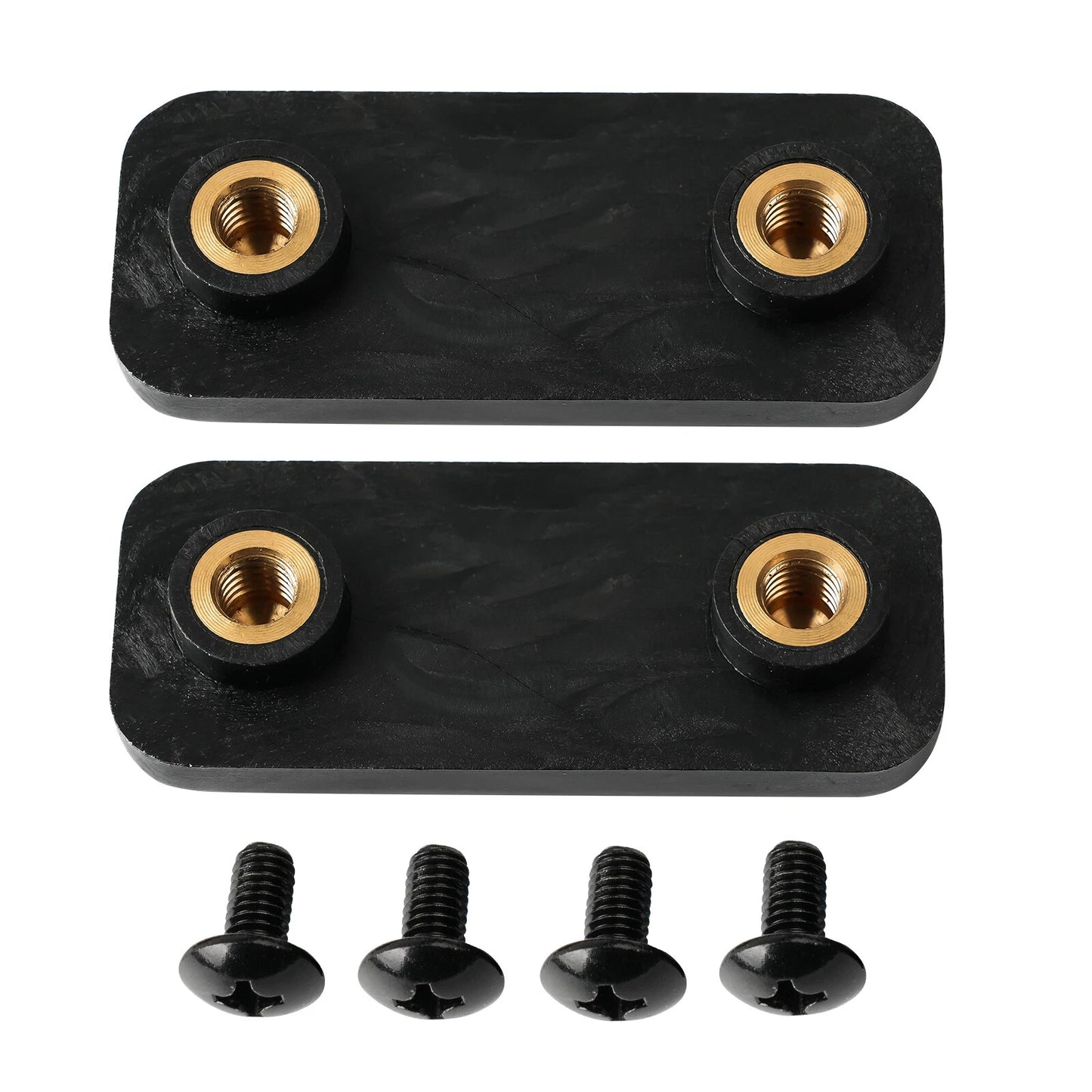 Truck Cap Leer XL / XR / XQ 2- Rear Door Nylon Mounting Plates #64658 w/screws