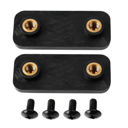 Truck Cap Leer XL / XR / XQ 2- Rear Door Nylon Mounting Plates #64658 w/screws