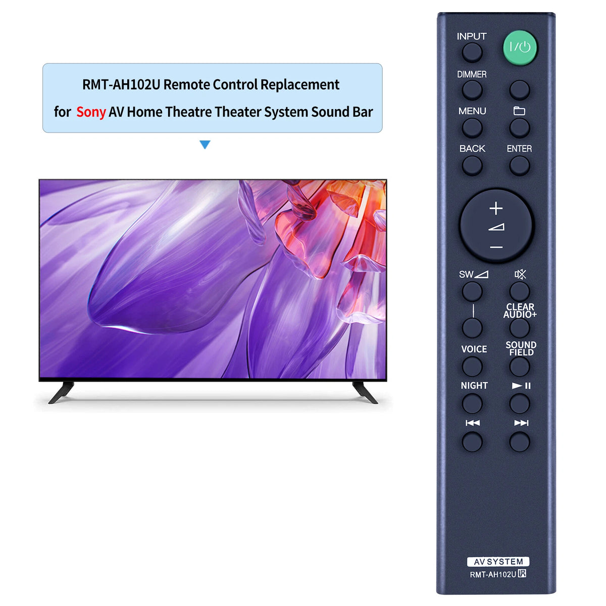 RMT-AH102U Remote Control For Sony Home Theatre System HT-XT100 HTXT100