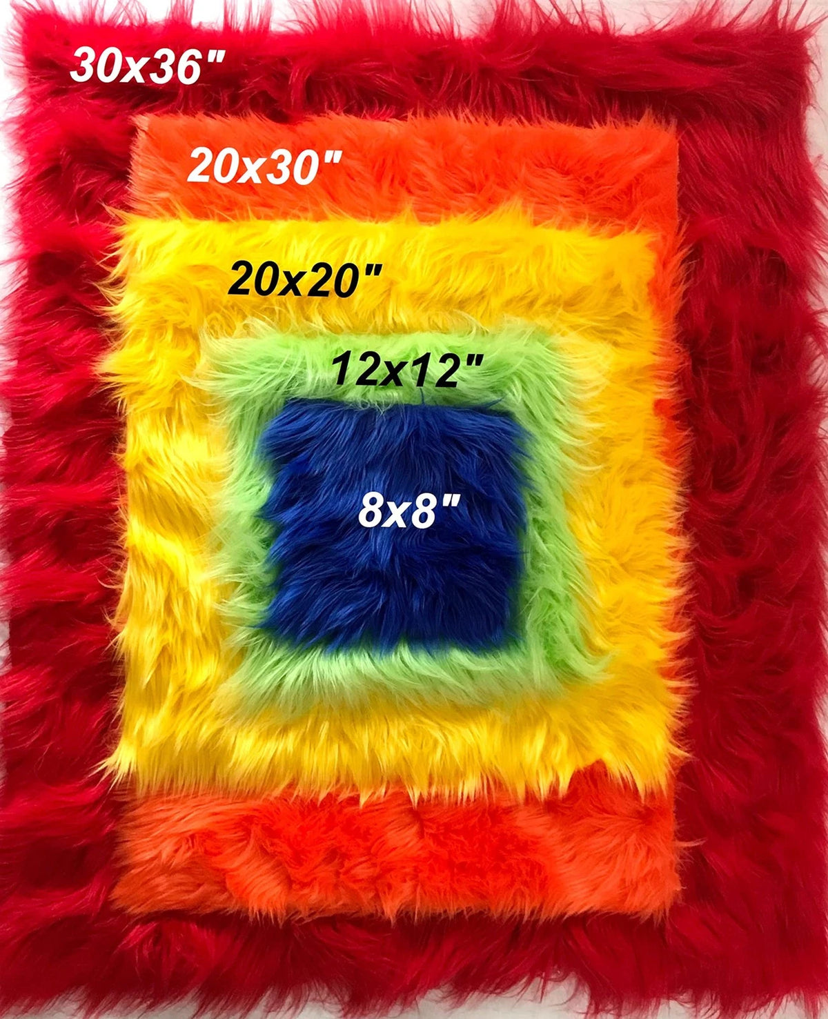 Bianna Creations | Faux Fur Fabric Ultra Soft 3oz Scrap Bag, Multi Color