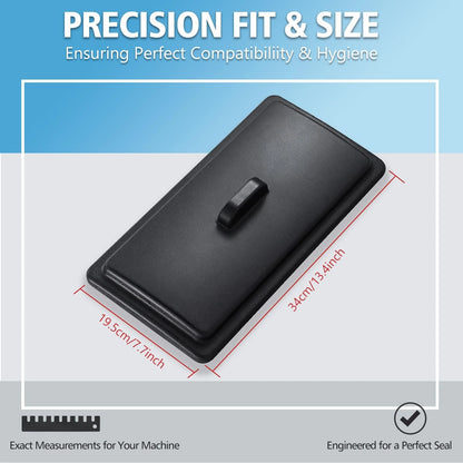 Two-Piece Plastic Mix Hopper Lid Compatible with Vevor Soft One Size, Black