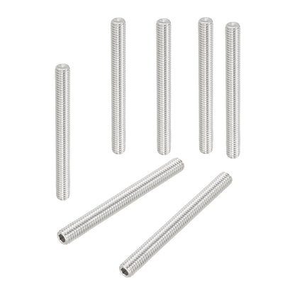 PATIKIL 10 Pcs Hex Socket Grub Screw, M6x60mm Flat Point M6x60mm, Silver