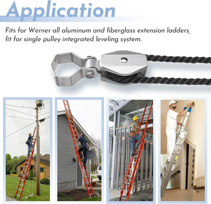 Extension Ladder Pulley Kit Replacement for Werner 31-12 Silver