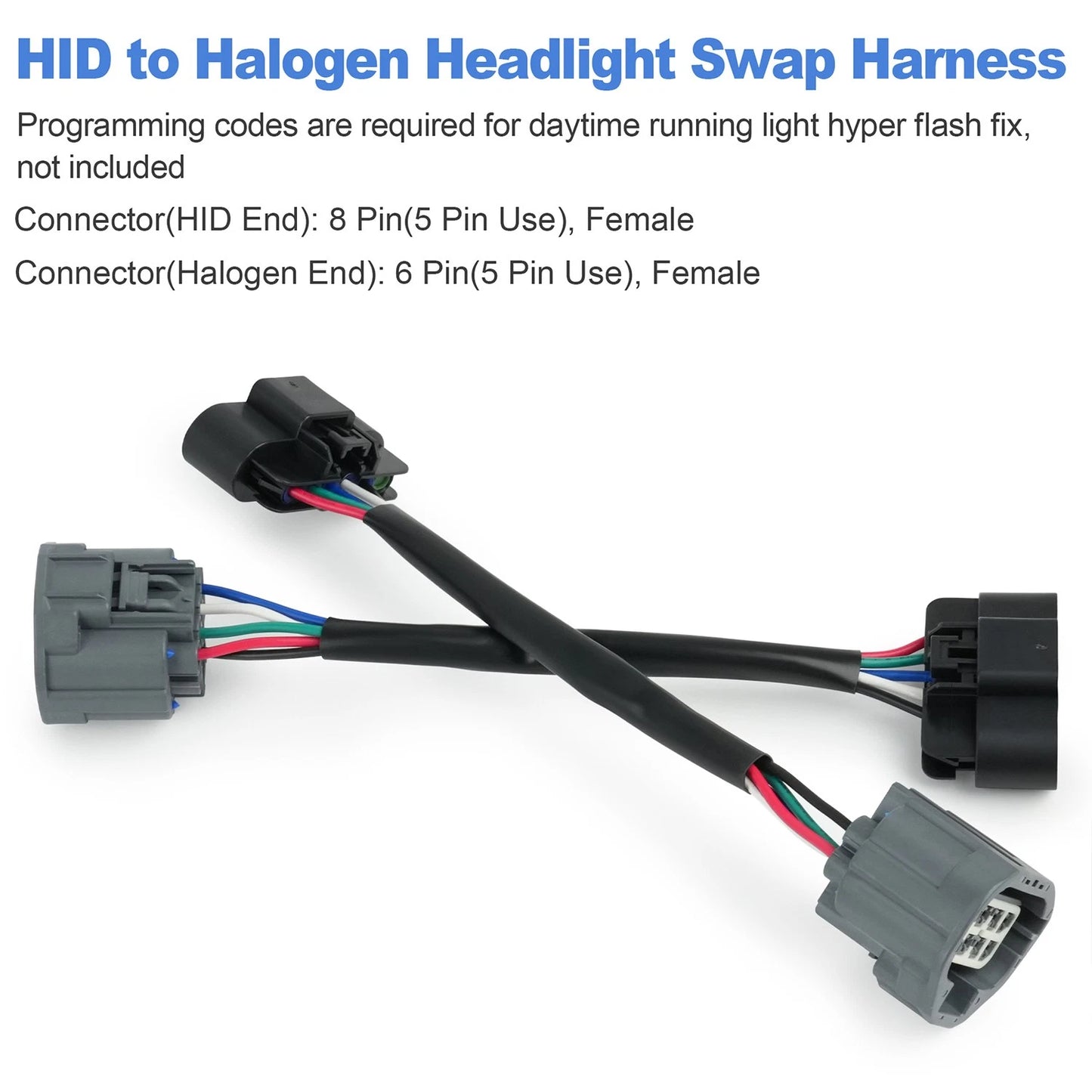 HID/Halogen Headlamp Wiring Harness Set for 2007-2012 GMC Acadia Left Right Side