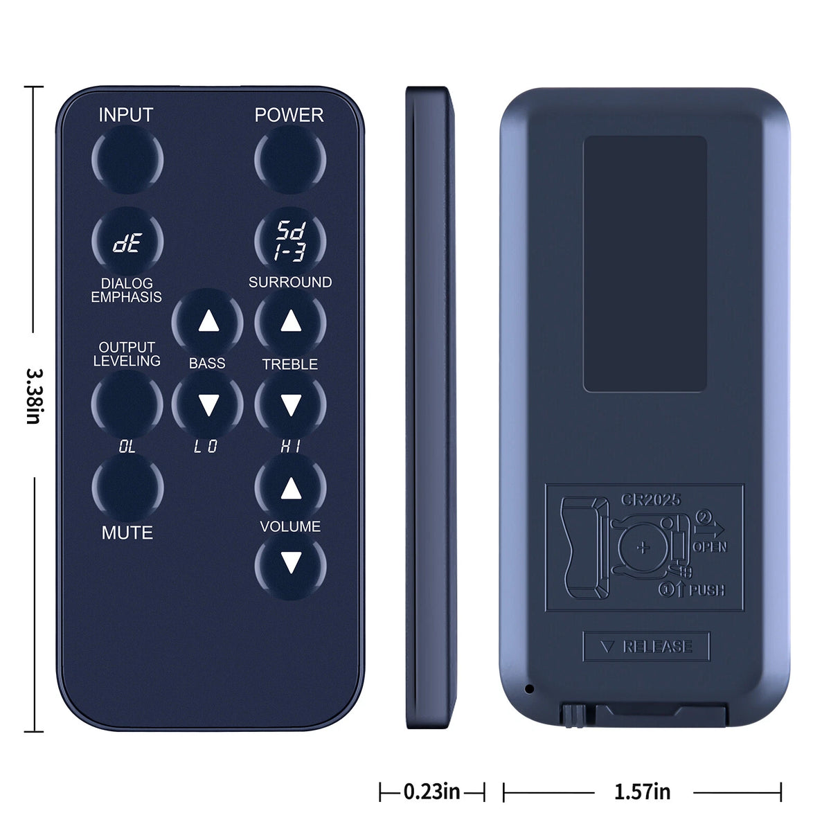 For ZVOX Replacement Remote Control Zvox SoundBase 555 580 Surround Sound System