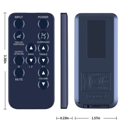 For ZVOX Replacement Remote Control Zvox SoundBase 555 580 Surround Sound System