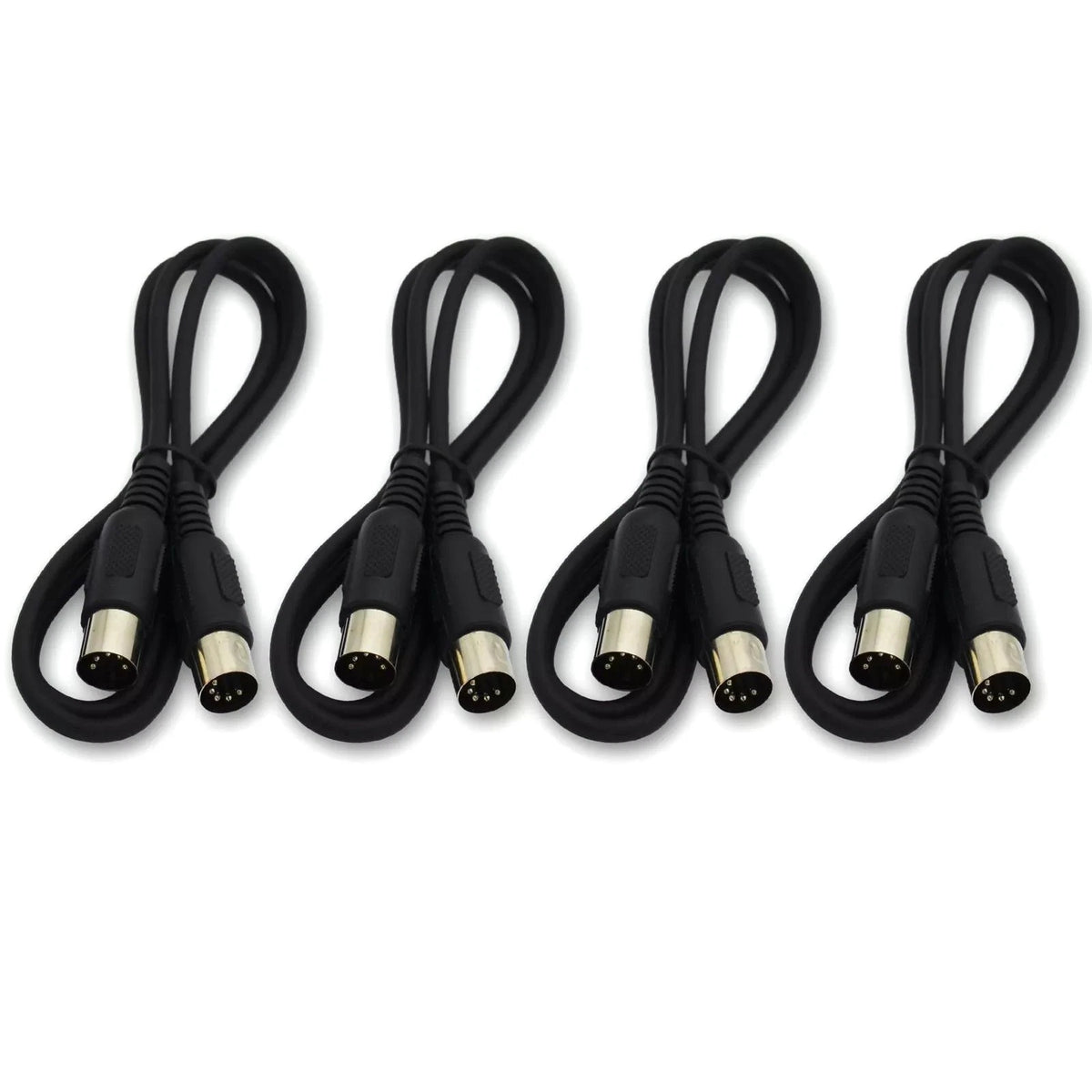 Zero-Delay 4pcs MIDI 5-pin Male to Male Connector Plastic Shell Electronic Piano