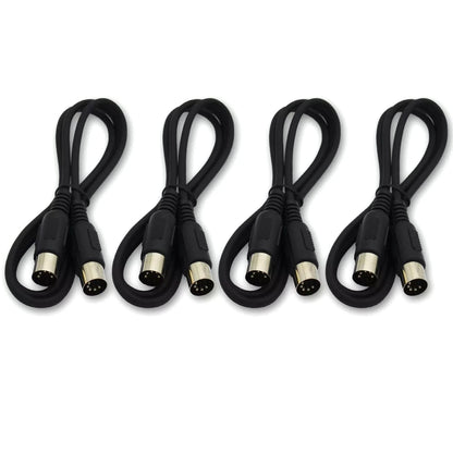 Zero-Delay 4pcs MIDI 5-pin Male to Male Connector Plastic Shell Electronic Piano