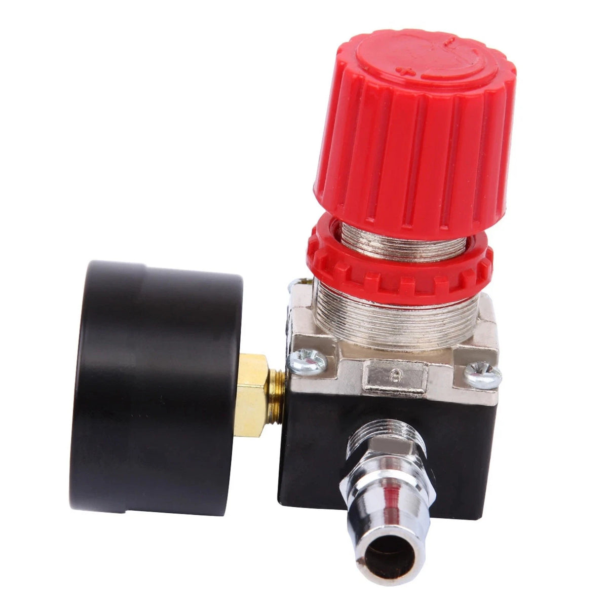 1/4" Air Compressor Pressure Gauge Regulator Valve 180 PSI for Tire Inflator