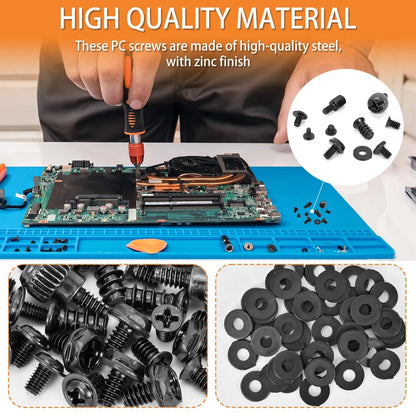 400Pcs Premium Computer Screws Kit for PC, Includes Motherboard M3, M5