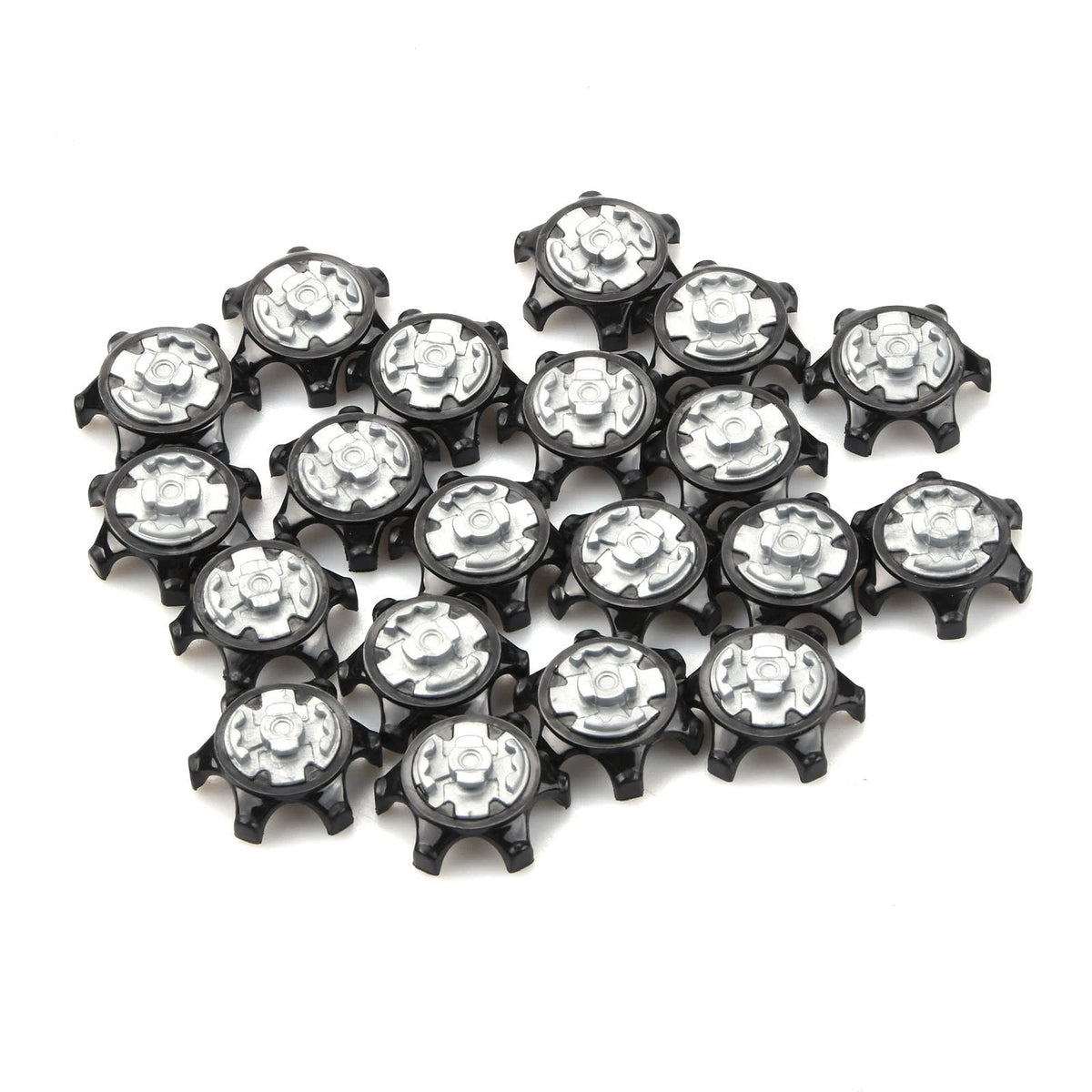 20Pcs Durable Plastic Golf Shoe Spikes Cleat Fast Twist Black Plastic