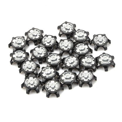 20Pcs Durable Plastic Golf Shoe Spikes Cleat Fast Twist Black Plastic