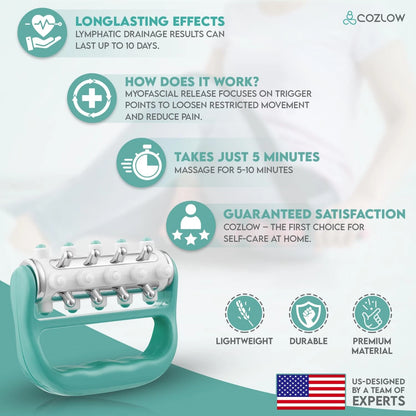 COZLOW MyoRelease Lymphatic Drainage Massager (Green), Ultimate Fascia Green