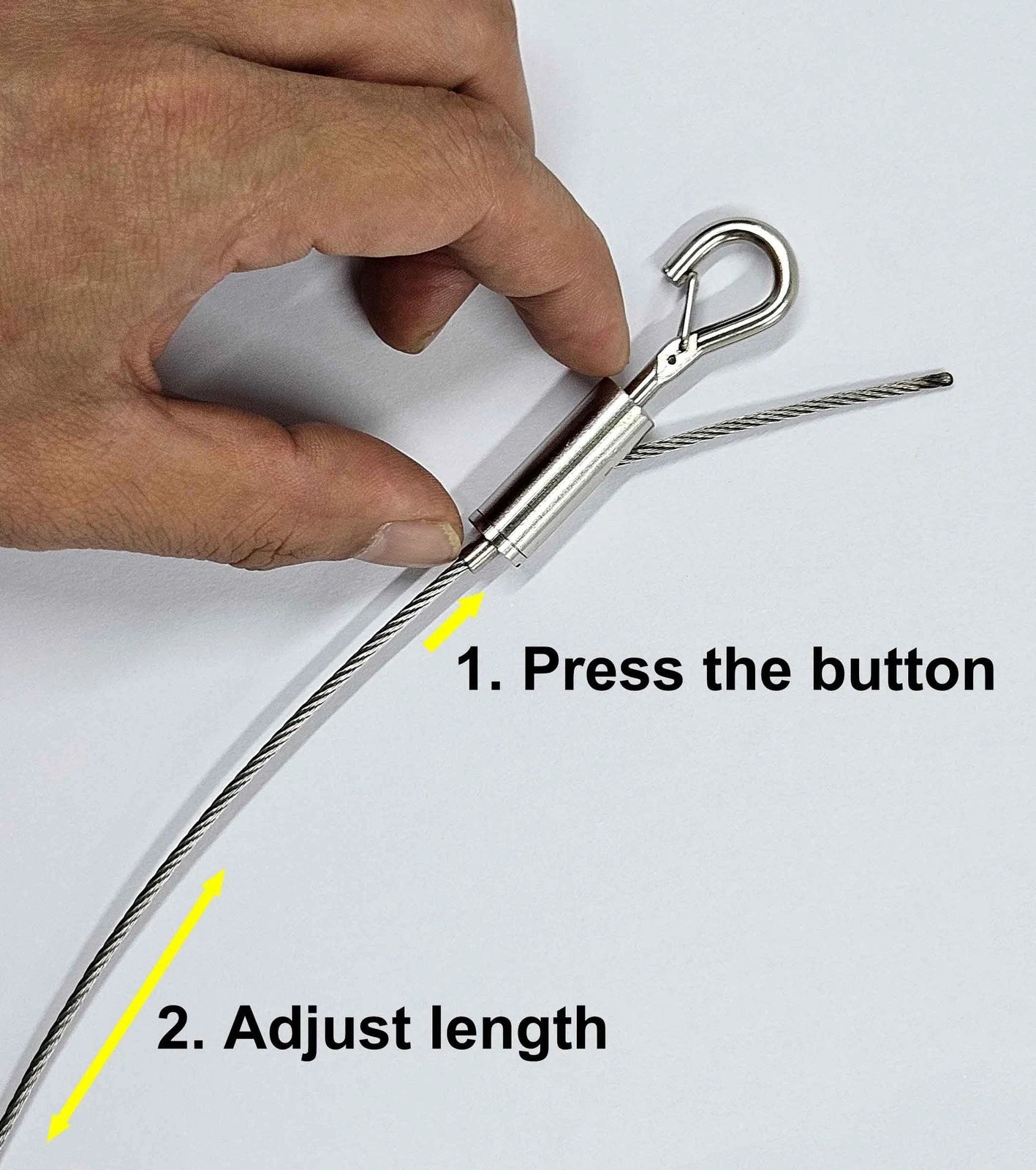 4 Sets Adjustable Hanging Wire Kit, Stainless 80in-4sets, Steel