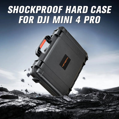 Hard Case for DJI Mini 4 Pro: Waterproof Shell with Foam Black