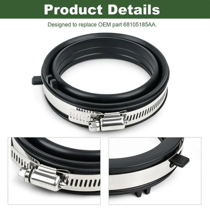 Air Cleaner Seal Intake Boot with Clamp 68105185AA for 2013-2019 RAM 1500 3.6L V