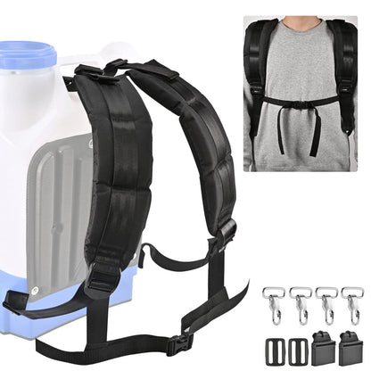 WOEKBON Backpack Sprayer Replacement Straps with Spare Adjustable, Black