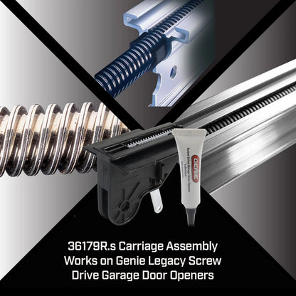 Genie OEM 36179R.s Carriage and Screw Drive Assembly, Black